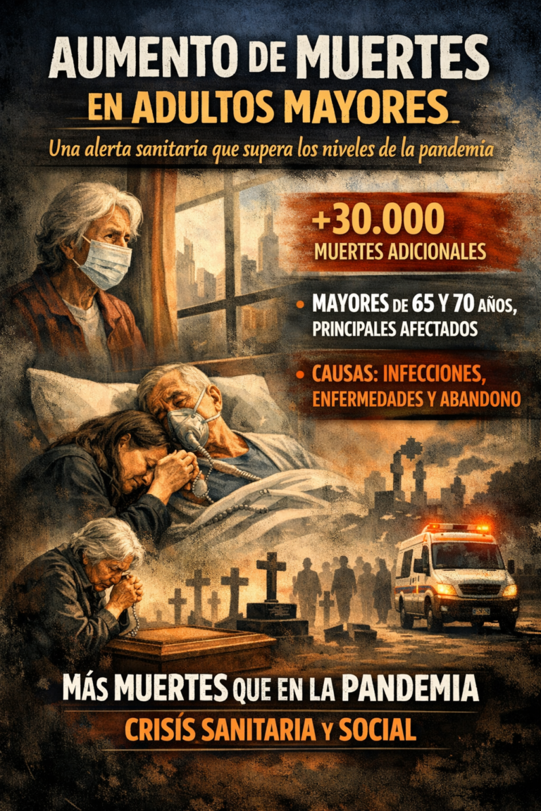 “Aumento de muertes en adultos mayores: una alerta sanitaria que supera los niveles de la pandemia”