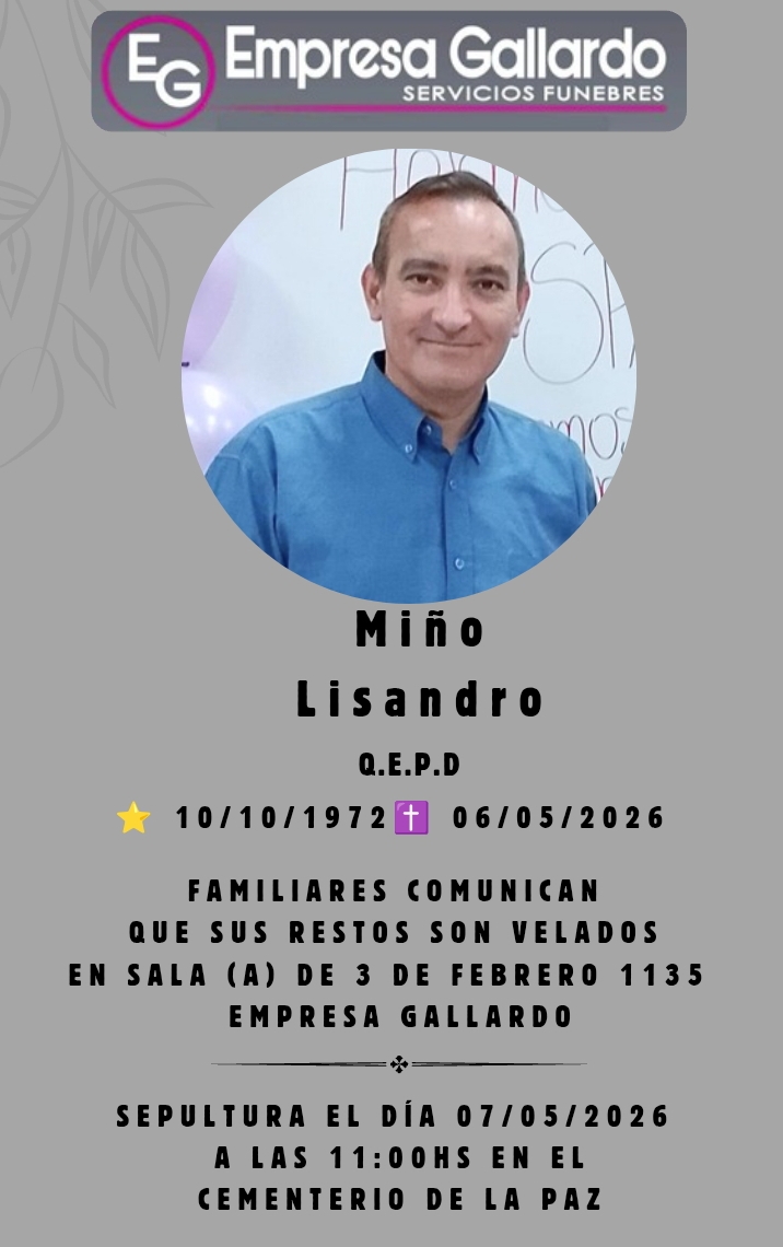 Fallecio Lisandro  Miño