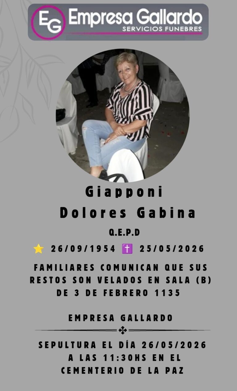 fallecio   en la paz  Giapponi Dolores Gabina