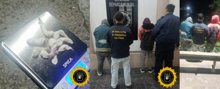 JEFATURA DEPARTAMENTAL LA PAZ DIVISIÓN INVESTIGACIONES E INTELIGENCIA CRIMINAL FECHA: SABADO 16/05/26 HORA: 02:30 LUGAR: Calle Sáenz Peña y Av. Córdoba MOTIVO: De oficio policial por supuesta infracción a la Ley 23.737. HECHO: