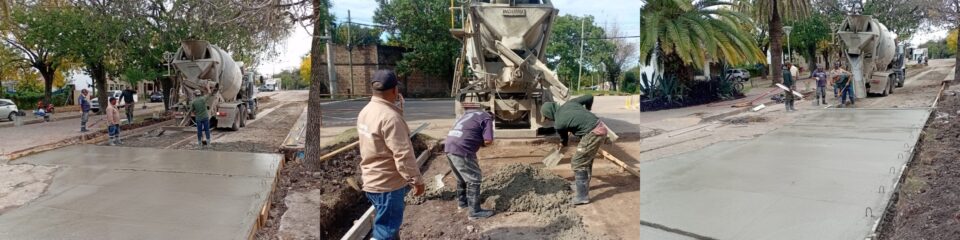 Avanza la obra de hormigón en Bv. 25 de Mayo: mejoras en infraestructura y seguridad vial