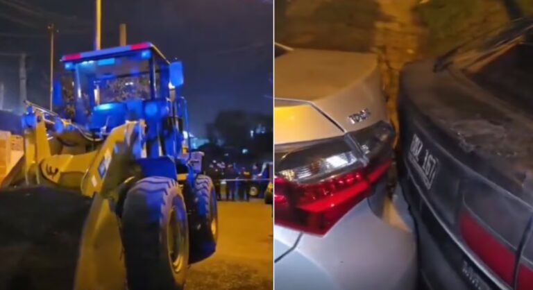 “Locura en Entre Ríos: borracho al mando de una retroexcavadora”