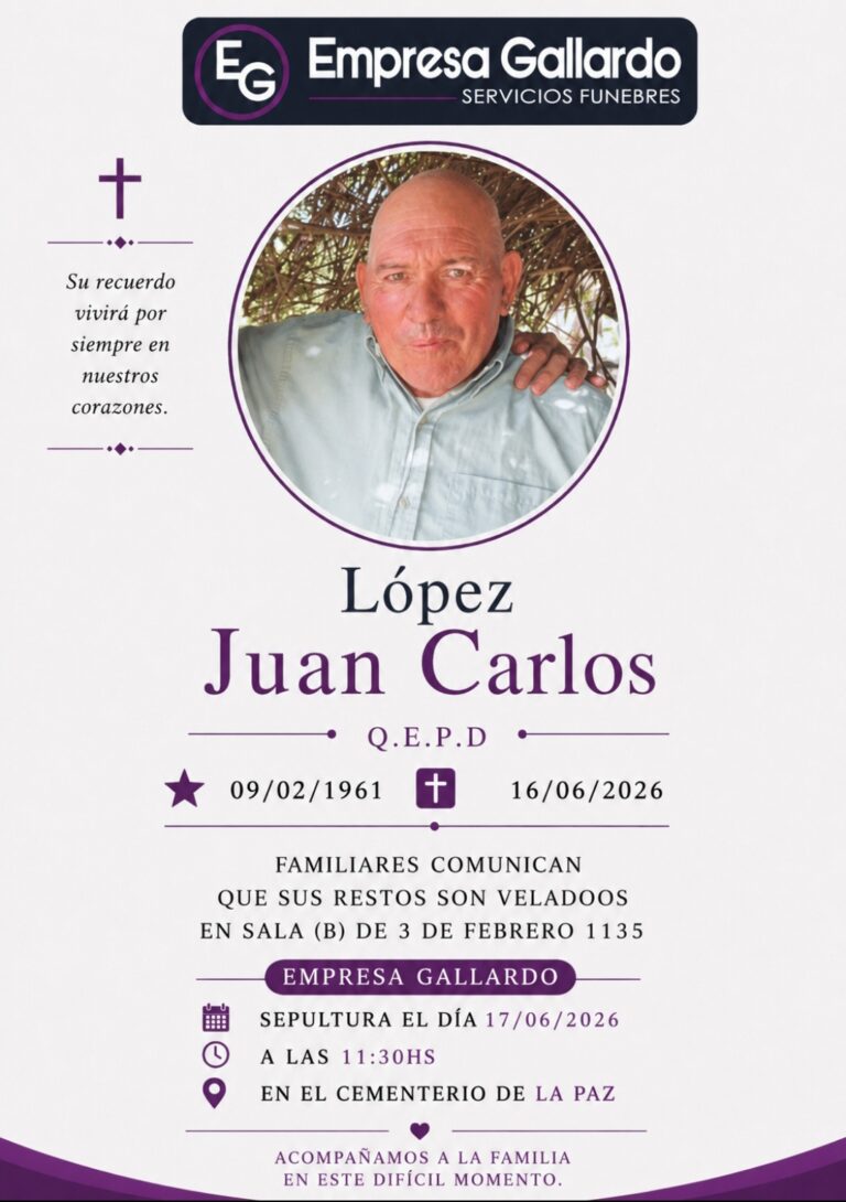Fallecio Lopez Juan Carlos