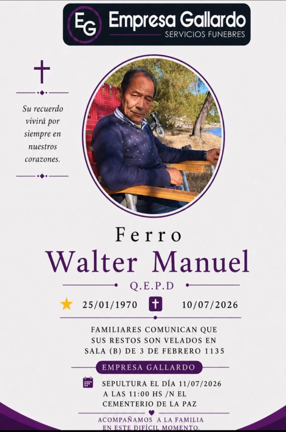 fallecio  Ferro Walter  Manuel