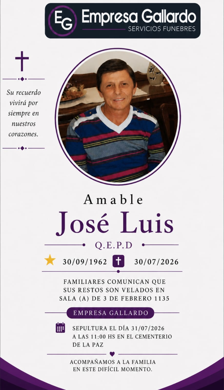 FALLECIO JOSE LUIS AMABLE