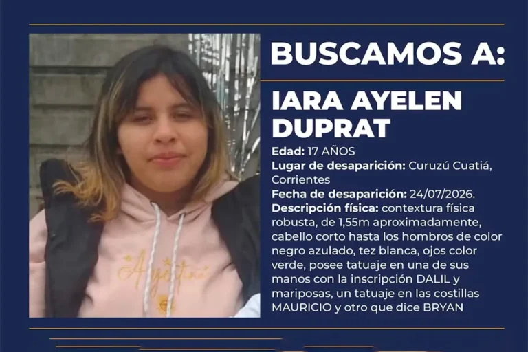 Activan la Alerta Sofía para hallar a Iara Ayelén Duprat: la adolescente correntina desaparecida que podría haber viajado hacia Entre Ríos moviliza a Nación y fuerzas de seguridad