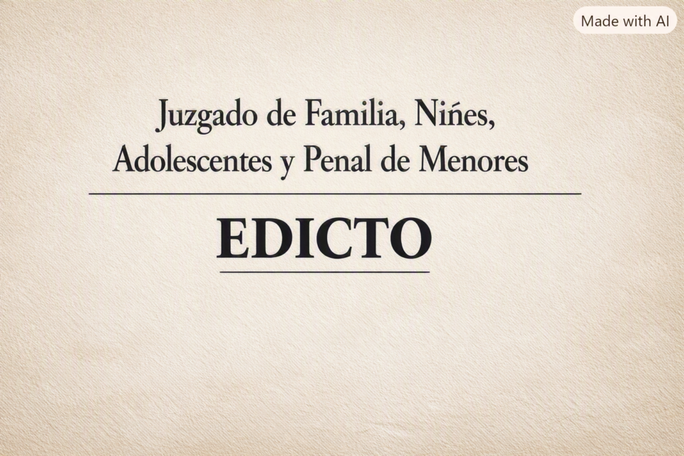 EDICTO Juzgado  de  niñes y familia