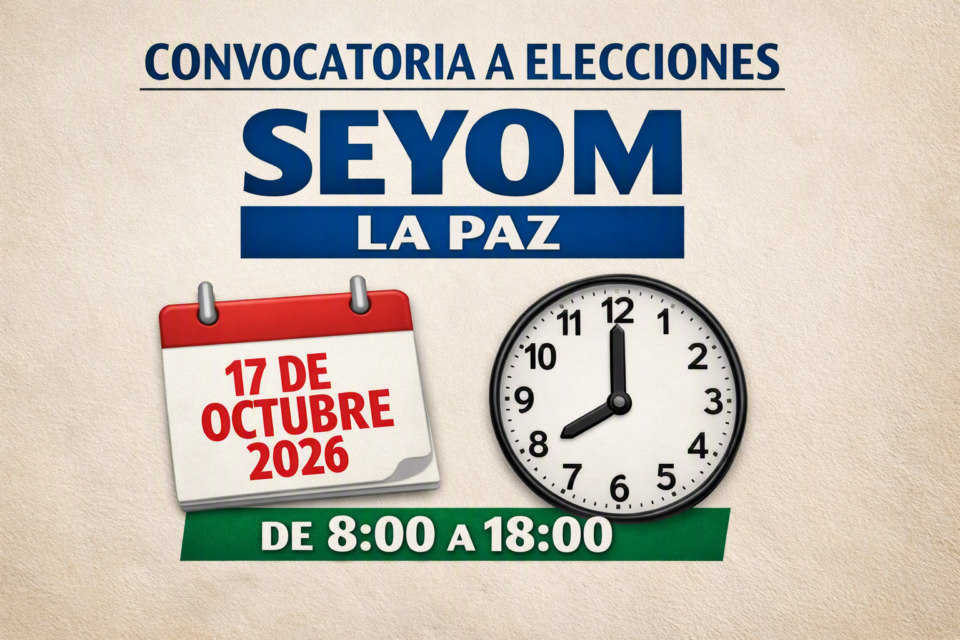 “El Sindicato de Empleados y Obreros Municipales de La Paz convoca a elecciones: renovación total de autoridades el 17 de octubre con mandato de cuatro años”