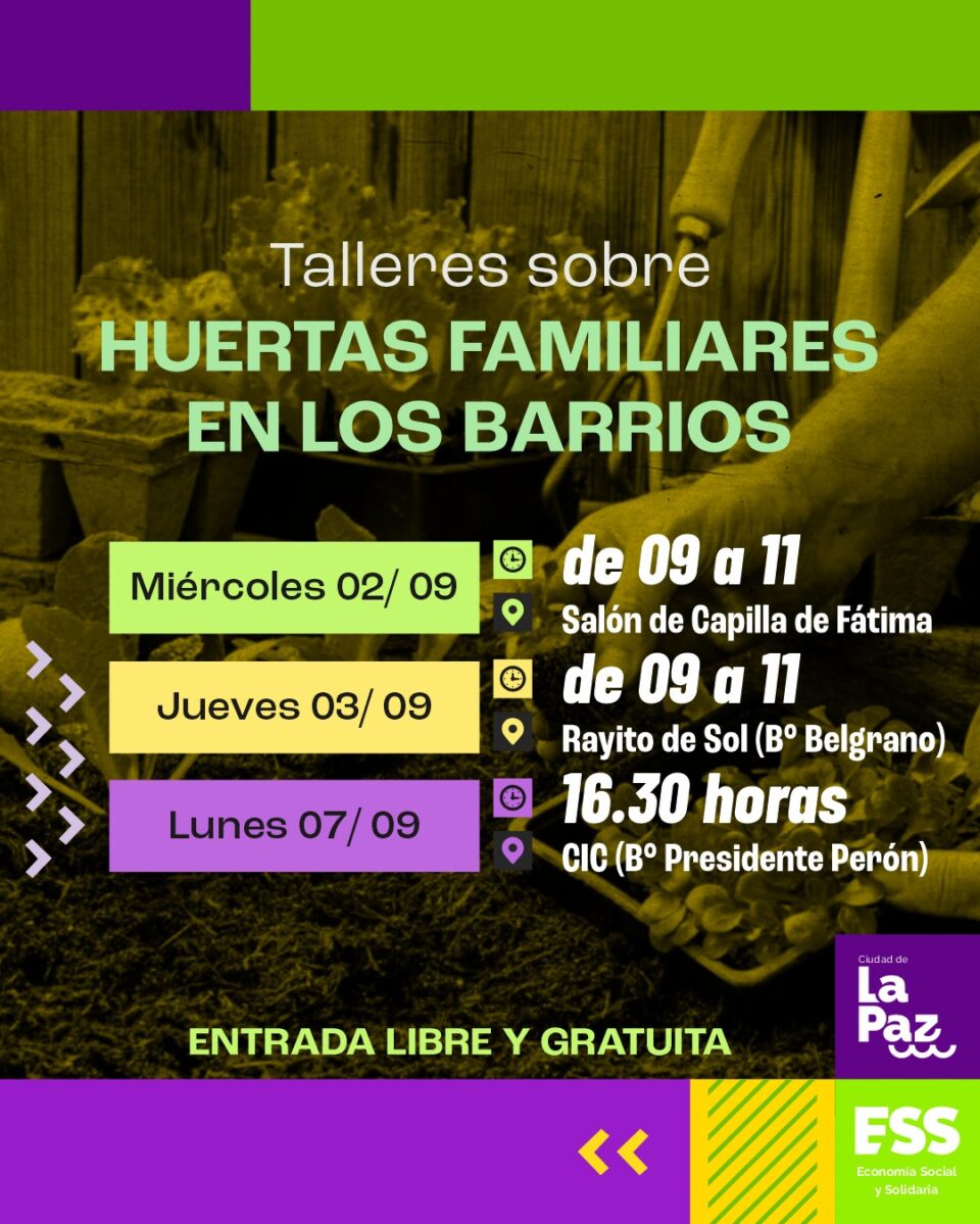 Huertas familiares en Barrio Belgrano: vecinos participaron del taller en Rayito de Sol con apoyo municipal para fortalecer la producción de alimentos en los hogares