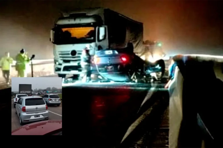 Choque frontal entre un camión y un auto en el puente Victoria – Rosario: tránsito totalmente interrumpido y largas filas en la rotonda de las Siete Colinas
