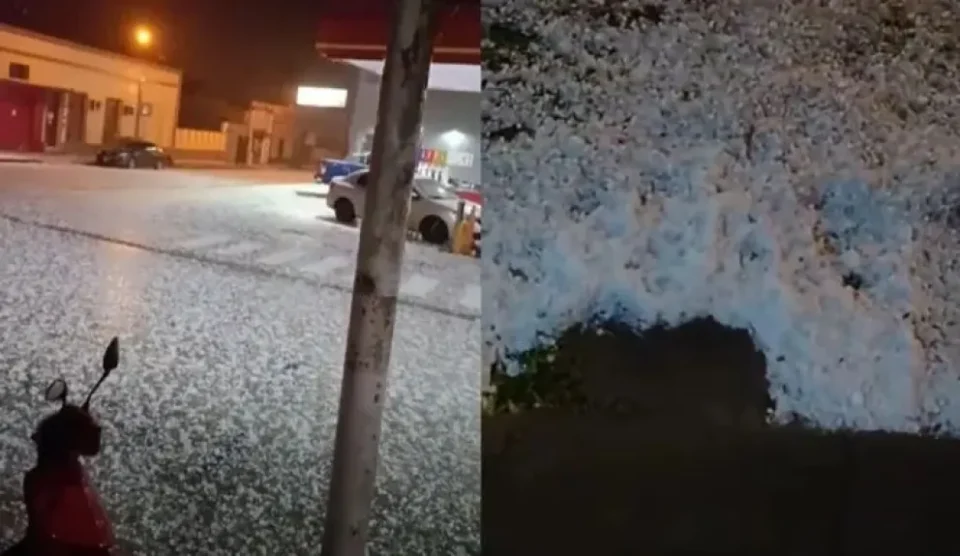 “Tormenta de granizo sorprendió a Villaguay y General Campos durante la madrugada: vecinos reportaron piedras de gran tamaño y calles cubiertas de blanco”
