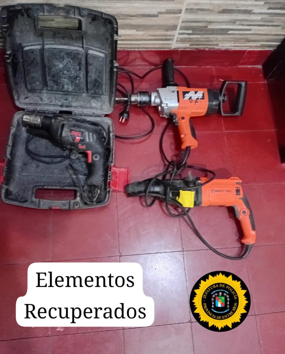 Santa Elena: recuperan herramientas robadas en Barrio Fátima tras intervención policial y entrega voluntaria