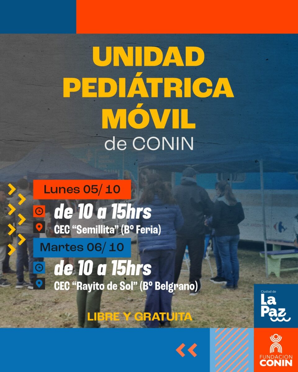 La Paz recibirá la Unidad Pediátrica Móvil de CONIN: controles gratuitos para niños