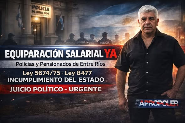 “La dignidad no se negocia”: fuertes cuestionamientos al Estado por el incumplimiento de la Ley 5654 y el reclamo salarial de policías y penitenciarios retirados de Entre Ríos