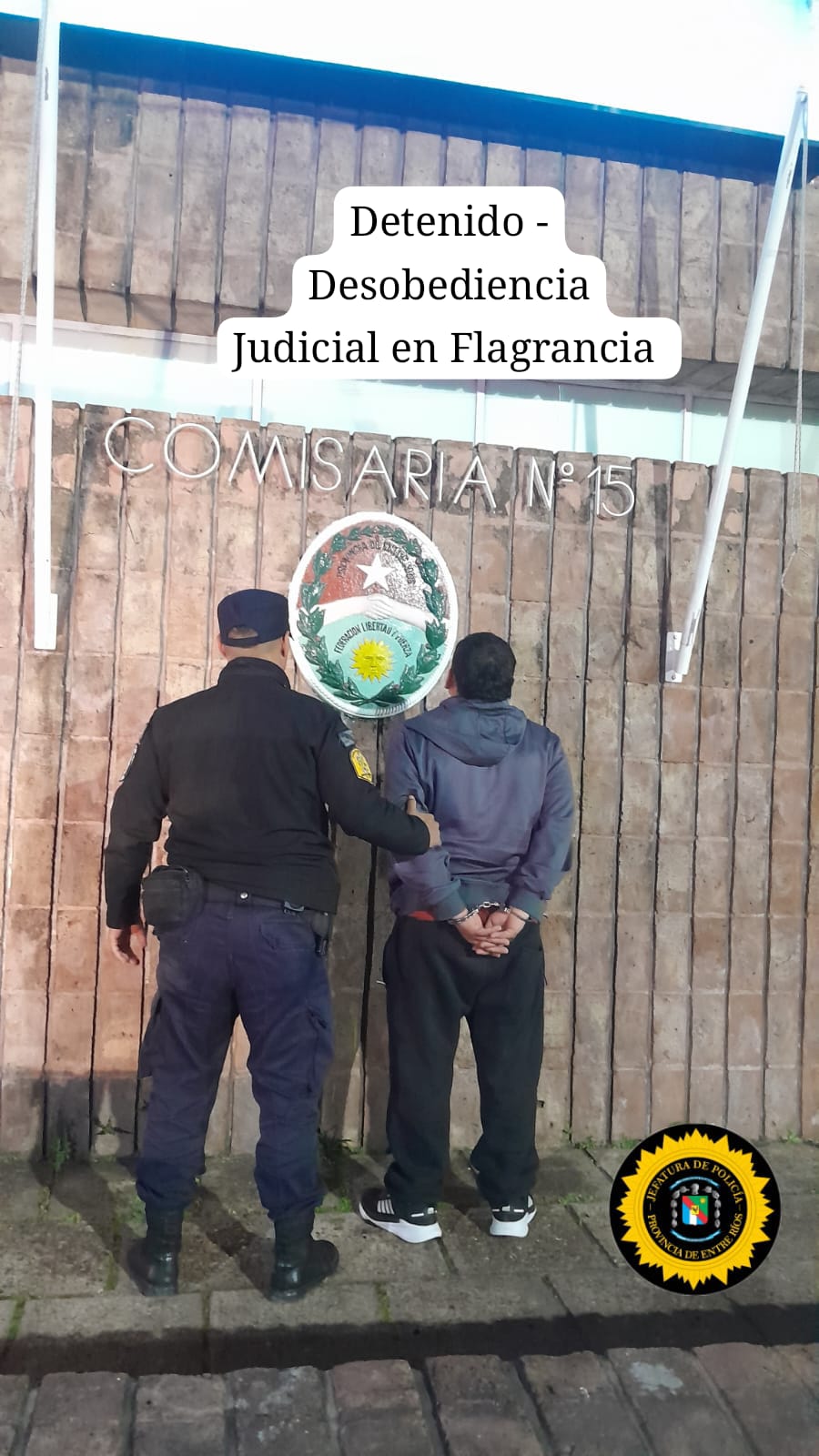 Santa Elena: detenido por desobediencia judicial en flagrancia