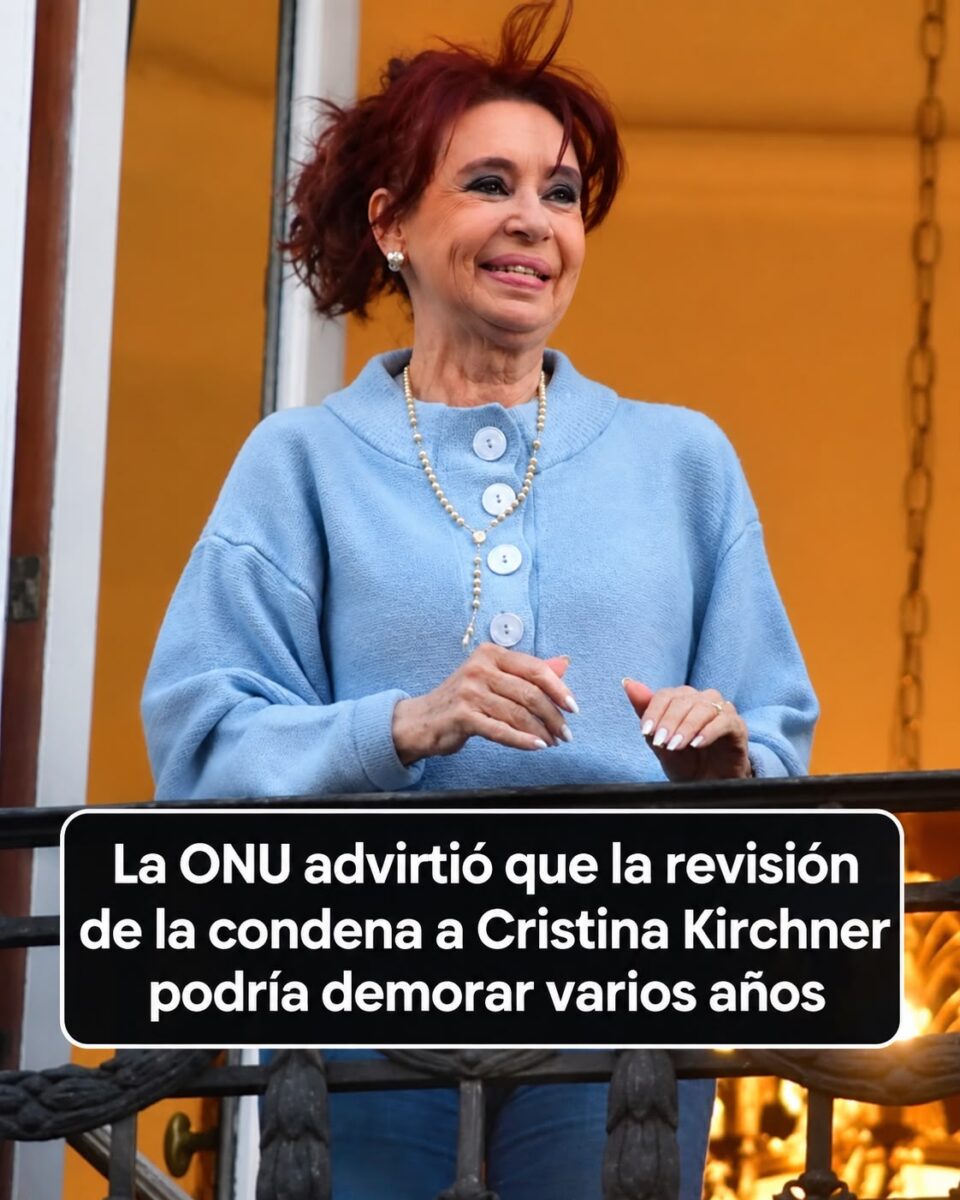 LA ONU ADVIERTE QUE LA REVISIÓN DE LA CONDENA A CRISTINA KIRCHNER PODRÍA DEMORAR AÑOS